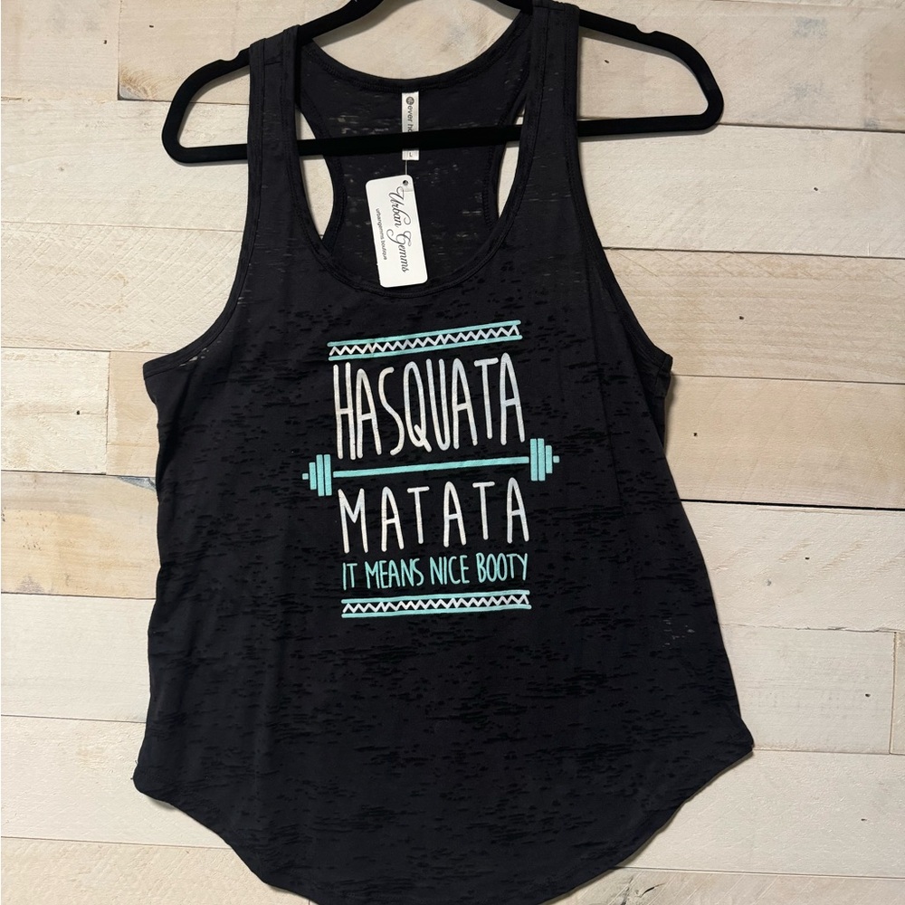 Black Graphic Tank Top